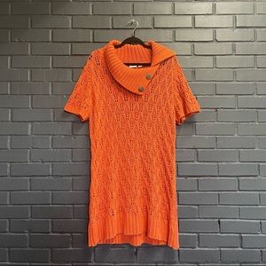 CATO Woman LIKE NEW! Orange Knit/Ribbed Sweater Dress Plus size 22/24W